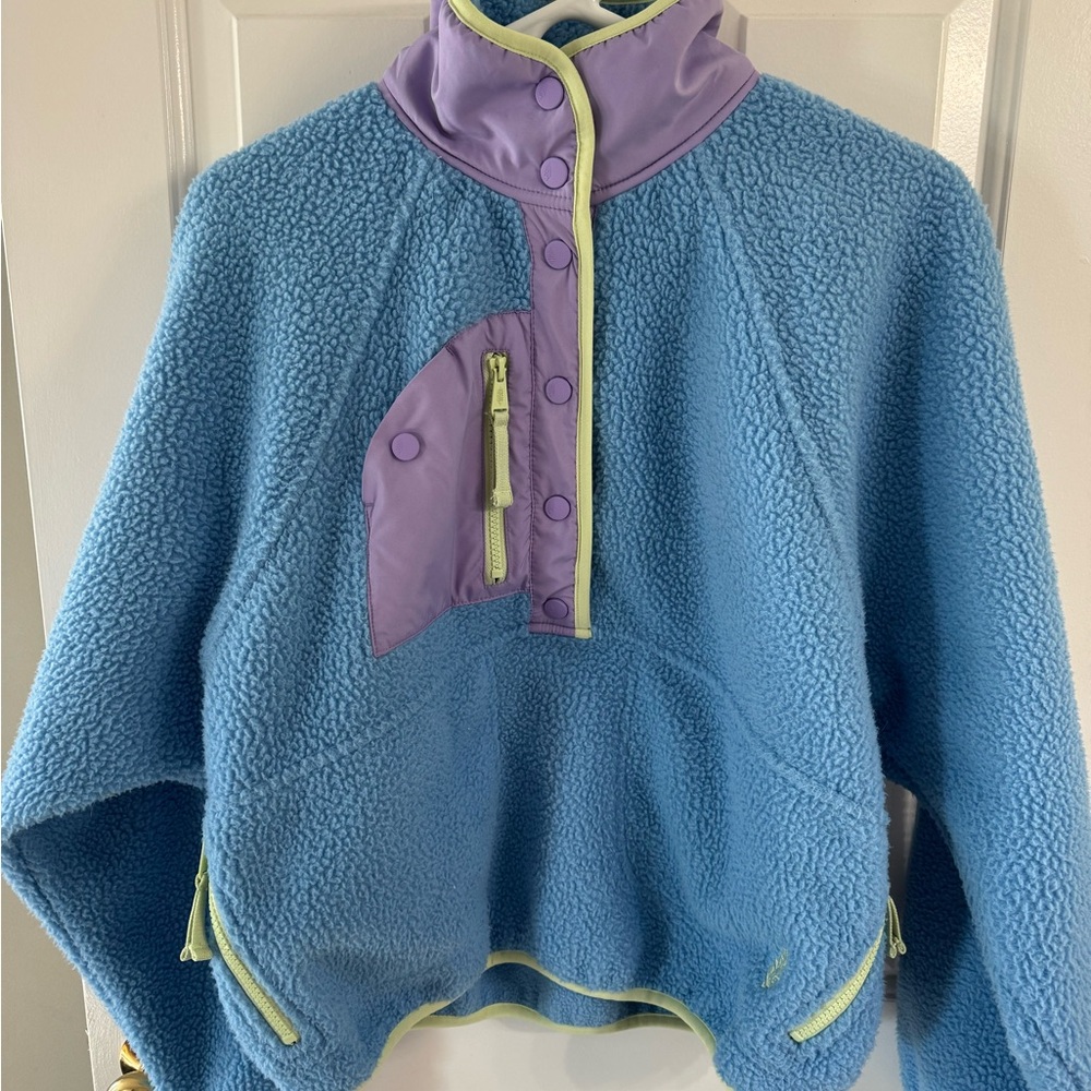 FP Movement by Free People Blue and Lavender Fleece Jacket